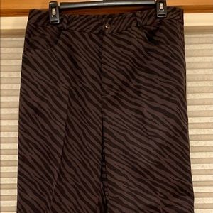 Dana Buchman warm tone zebra print jeans